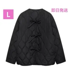 キルティングジャケット　リボン付　zara gu dholic gu gap