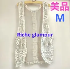 【美品】Riche glamour レースベスト ホワイト Mのサムネイル