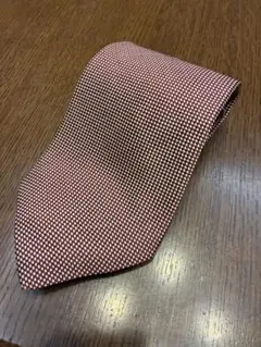 BIGLIDDE レッドホワイト小紋柄 ネクタイ