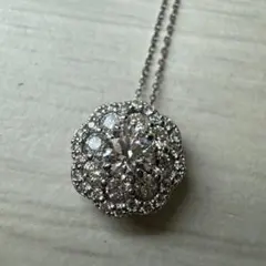 プラチナ　850 900 ダイヤモンド　ネックレス　0.70ct