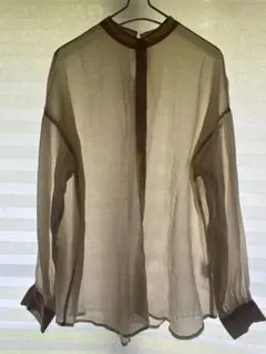 シフォンブラウス　長袖