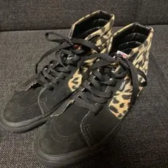レアUSA製vansバンズsk8hiレオパードサイズ8 1/2