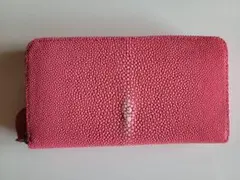スティングレー 長財布 ポリッシュ加工 ウォレットレッド 小銭入れ 