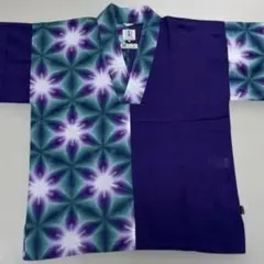 美品 SOU・SOU たばた絞り 知多木綿 草衣上 ／ 雪花 Sサイズ 深緑