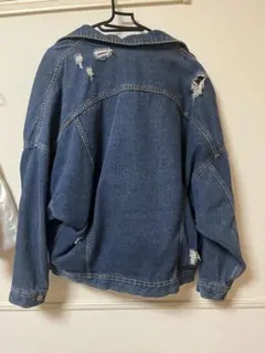 ダメージ加工 ダークブルーデニムジャケット