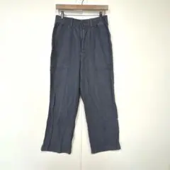 ユニクロ　JW ANDERSON　リネンブレンドイージーパンツ　綿　麻　S　紺