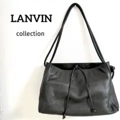 LANVIN ランバンコレクション　トートバッグ　レザー　グリーン　シボ革