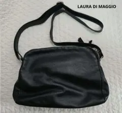 【美品】LAURA DI MAGGIO ブラック レザー ショルダーバッグのサムネイル