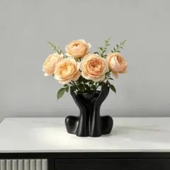 花瓶 一輪挿し 陶器 フラワーベース 半艶消し モダン シンプル 黒