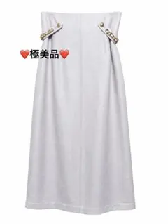 ❤️極美品❤️MISCH MASCH チェーン付きタイトスカート ライトグレー Mのサムネイル