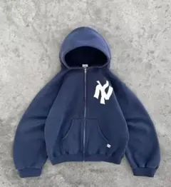 【希少品】00s ネイビージップパーカー