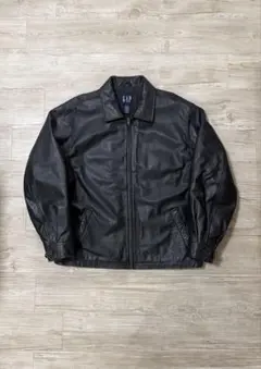美品】90s OLD GAP レザージャケット ミニマル 黒 S シンプル - メルカリ