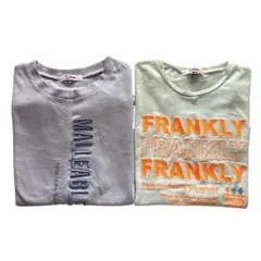 ピンクラテ Tシャツセット 紫×白オレンジ 140cm