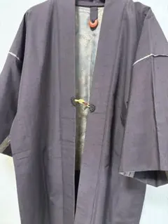 【美品】半纏はんてん紬羽織りリバーシブルオーダーメイド