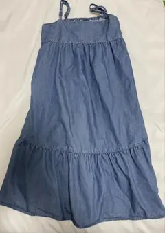 UNIQLO KIDS ジャンバースカート 150cm デニムブルー