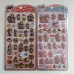 【 正規品 】 うるちゅるポップシール モンチッチ 2点セット