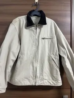 ベージュ コーデュロイ襟 ジャケット