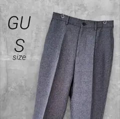 ジーユー☆テーパードパンツ【S】グレー☆グレンチェック☆千鳥格子☆ウエストゴム
