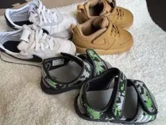 【お得】ナイキスニーカー2足＋アディダスサンダル 3セット14〜15.5cm