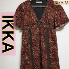 IKKA イッカ 半袖チュニックワンピース 花柄総柄