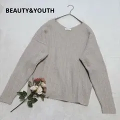 ビューティーアンドユース ウール100% Vネック セーター ニット 大人っぽ