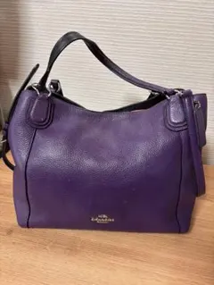 ■美品■ COACH コーチ レザー 2WAY クロスボディ トート パープル