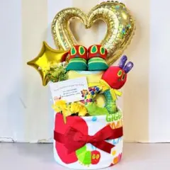 ○出産祝いに大人気！はらぺこあおむし豪華２段ガラガラスタイ