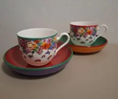 花柄カップ＆プレートセット5脚 KENZO カップ＆ソーサー プレート セット 花柄 - メルカリ