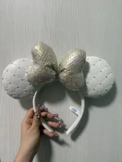 ディズニー カチューシャ ホワイト ゴールド