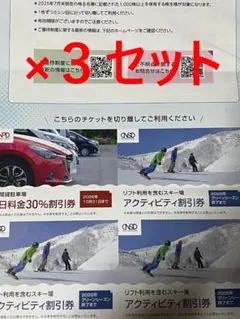 日本駐車場開発 株主優待券 紙チケット 3セット