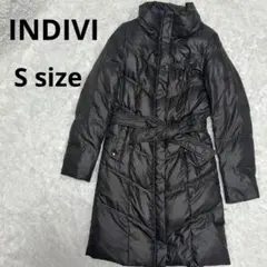 INDIVI ダウンジャケット コートサイズ36 Sブラウン　ベルト付き