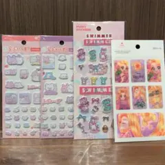 セリア　らぶいーず☆SWIMMER☆ラプンツェル3Dシール☆　4点セット
