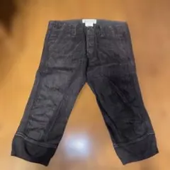 ヘリンボーン柄ショートパンツ ダークブラウン