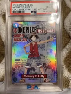 PSA10 ワンピースカード US カレッジ バスケ プロモ ルフィ P-055のサムネイル
