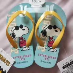 新品タグ付き　PEANUTS スヌーピー ビーチサンダル 16cmのサムネイル