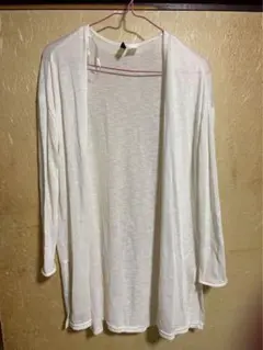 ホワイト ロングカーディガン XS エイチアンドエム