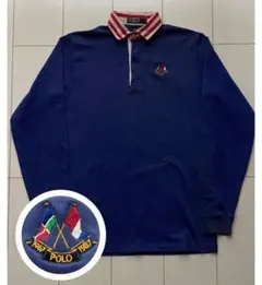 美品 80s USA製 POLO ラルフローレン cross flag フラッグ