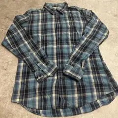 OshKosh B'Gosh ネルシャツ XL ブルー チェック - メルカリ