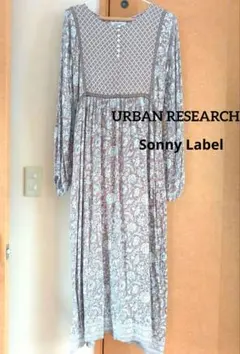 アーバン リサーチ サニーレーベル MIX プリントヨーク ロング ワンピース