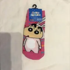 クレヨンしんちゃん 靴下 ソックス ピンク キャラクターソックス　23-25