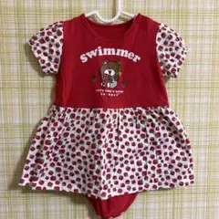 【美品】swimmer いちご柄ロンパース