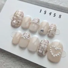 現品】ネイルチップ♡ピンクベージュ 量産型地雷韓国ワンホン