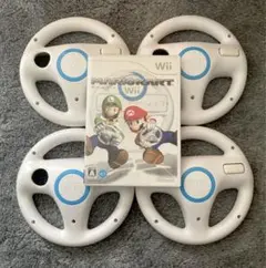 【wii】マリオカート ソフト+ハンドル4点SETのサムネイル