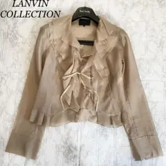 LANVIN COLLECTION シルク混 フリル リボン シアージャケットのサムネイル