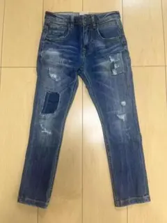 ZARA BOYS ダメージ加工 スリムフィットパンツ 116cm