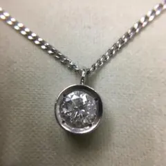 Pt850 Pt900 0.532ct 天然ダイヤネックレス