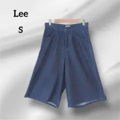 Lee デニム ワイドパンツ ダークブルー　薄手　S