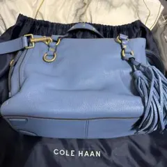 COLE HAAN フリンジ付きレザーショルダーバッグ