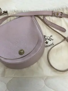 イルビゾンテ ILBISONTE ピンク丸型 クロスボディーバッグ