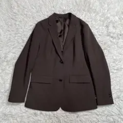 極美品　ユニクロ　UNIQLO テーラードジャケット　ブラウン　M